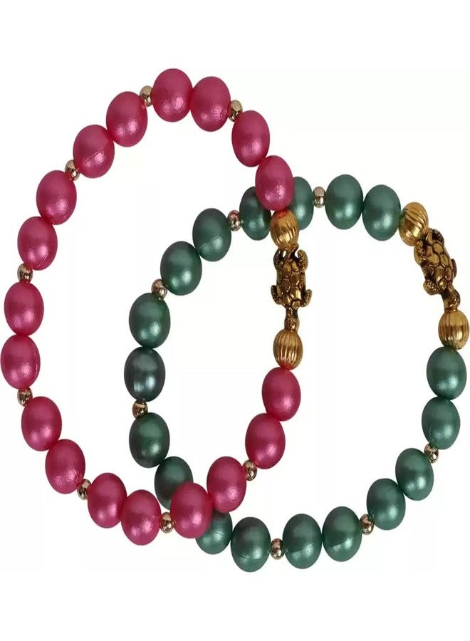 Bracelet Coco Candy Combo in Green & Hot Pink