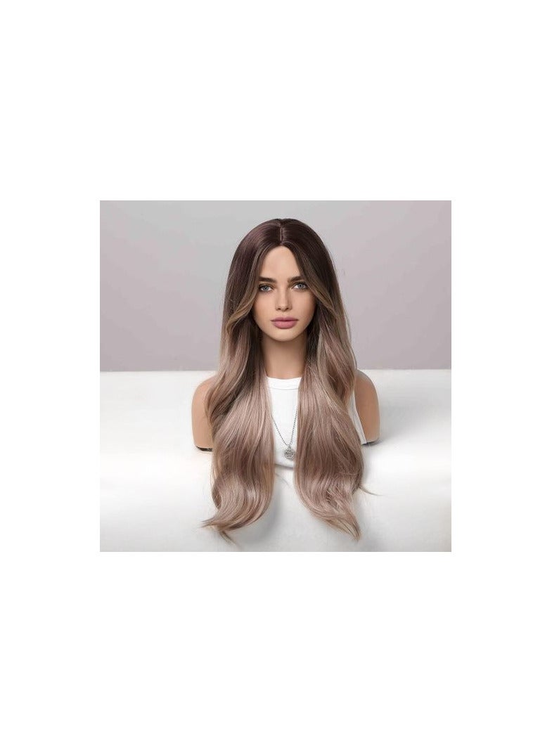 باروكة شعر صناعي  طويل مموج لون اشقر - Image 1