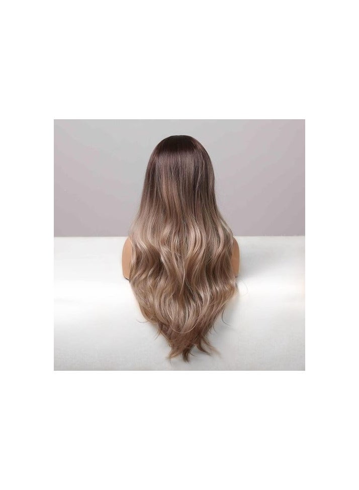 باروكة شعر صناعي  طويل مموج لون اشقر - Image 2