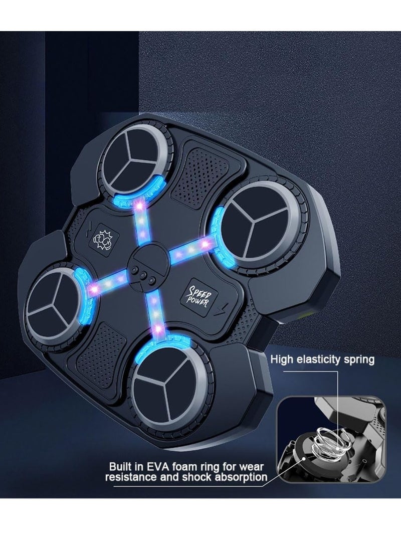 DIGI CORE LED Music Boxing Machine Wall Mounted Boxing Target Supports Bluetooth Multi Speed Modes And Counting Mode With 4 Soft PU Boxing Targets For Adults And Kids For Excise Rechargeable Battery - Image 4