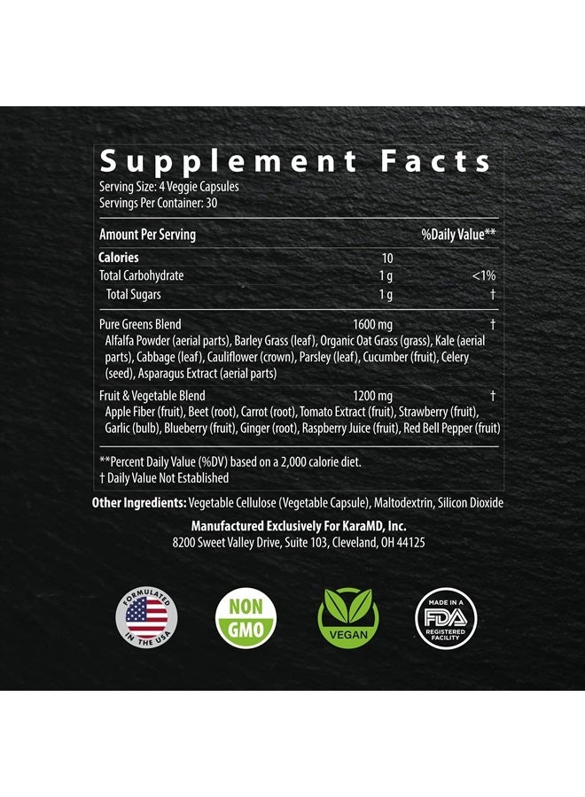 karamd Pure Nature | Greens, Fruits & Vegetables Whole Food Supplement | Vitamins, Fiber & Antioxidants | Support Energy & Digestion | Non-GMO, Gluten Free & Vegan Friendly | 2 Pack - Image 2