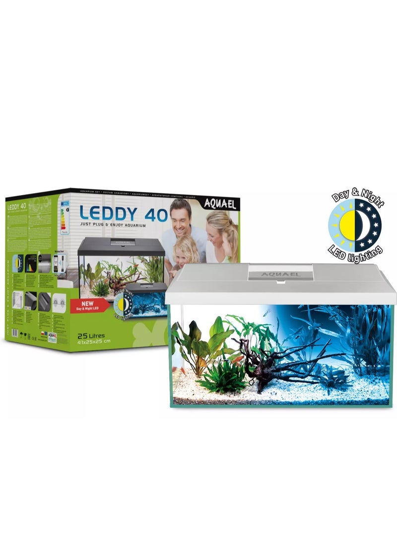 AQUARIUM Aquael Aquarium Set Leddy 40 Black Day & Night - Image 1