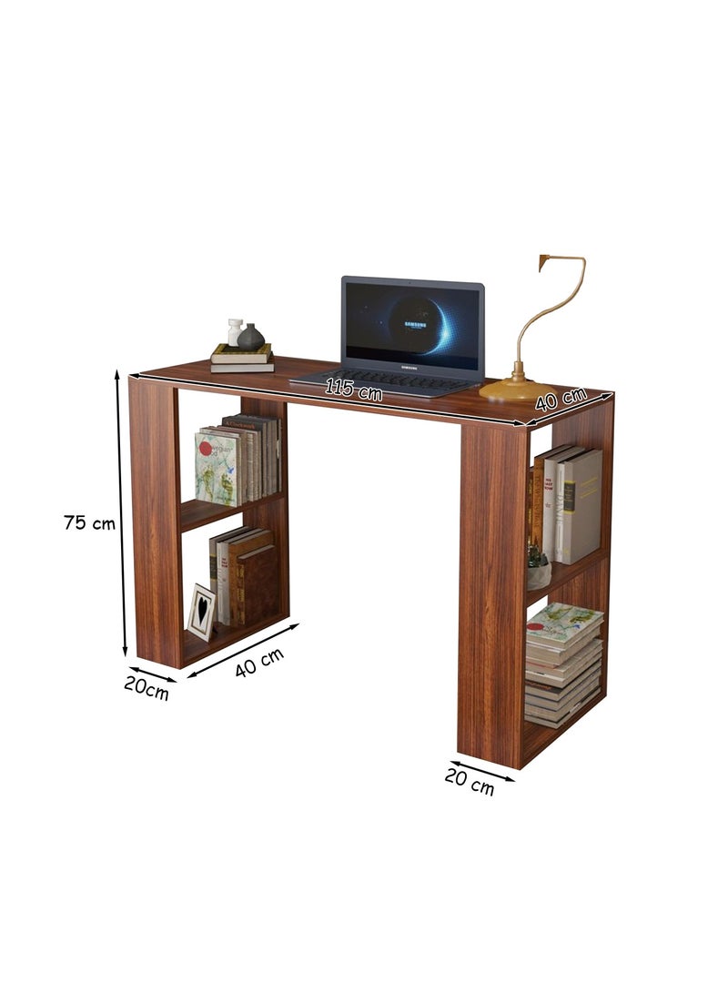 MODERN HOME Wood Study & Work Desk 115×75×40cm – Modern Home Office Table for Laptop, Writing & Reading Brown - Image 5