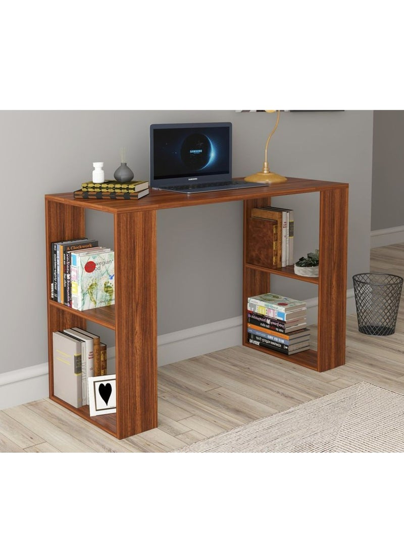 MODERN HOME Wood Study & Work Desk 115×75×40cm – Modern Home Office Table for Laptop, Writing & Reading Brown - Image 3