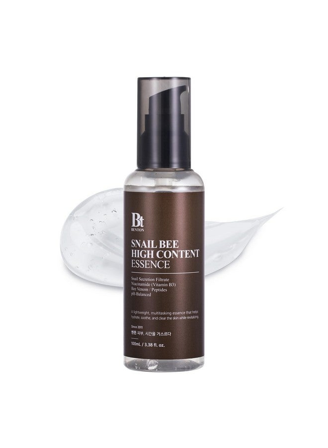 BENTON Snail Bee High Content Essence 100ml (3.38 fl oz.) - Snail Mucin Essence with Niacinamide & Bee Venom | Korean Skin Care Face Moisturizer For Women & Men with Combination, Oily Skin - Image 1
