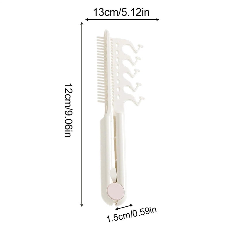 Defining Comb Styling Pick For Shaping Fine Tooth Array With Ergonomic Grip Architecture Polished Geometric Tines Barbershop Fades Stage Prep Home Use Travel Grooming White - Image 3