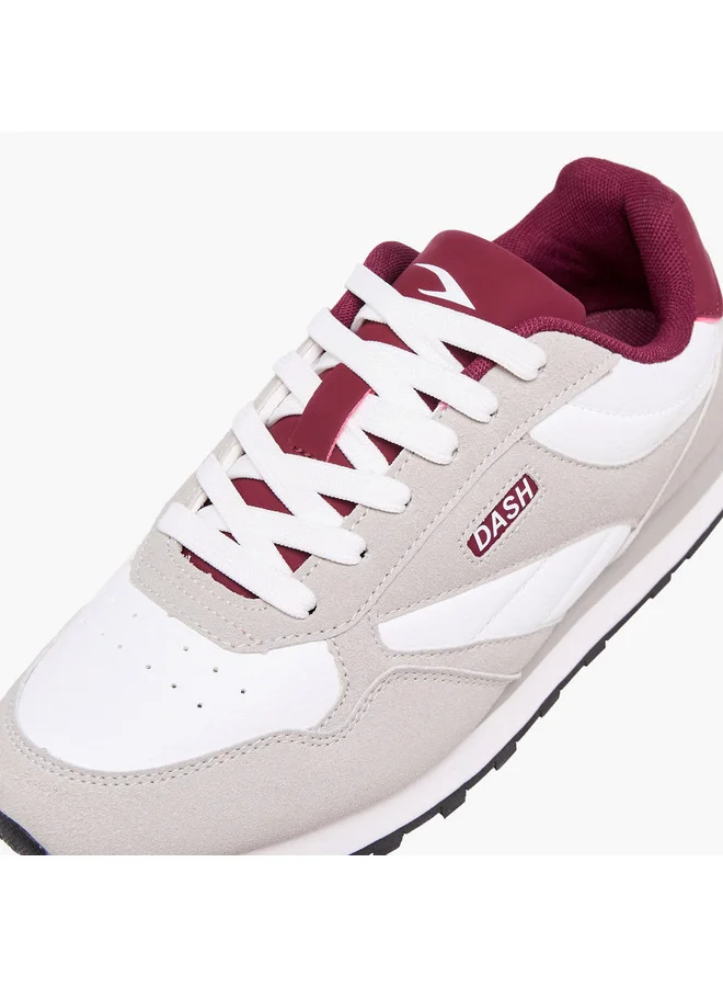 Dash Women Panelled Sneakers with Lace-Up Closure
