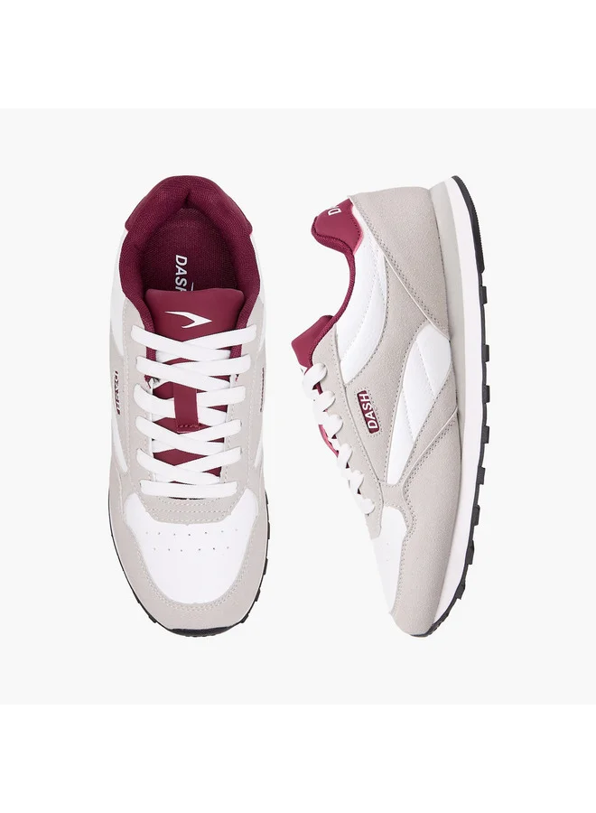 Dash Women Panelled Sneakers with Lace-Up Closure