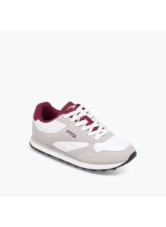Dash Women Panelled Sneakers with Lace-Up Closure