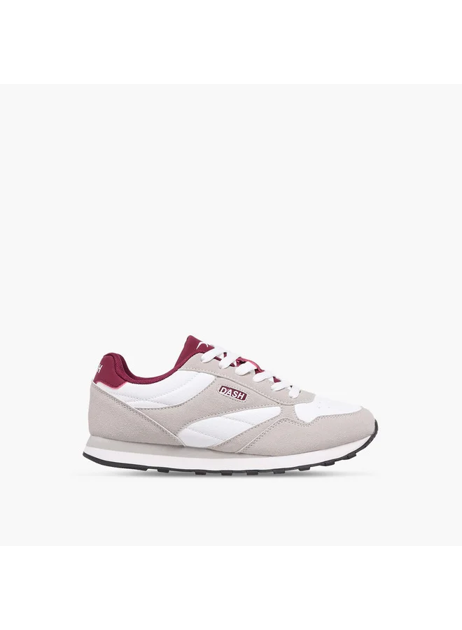 Dash Women Panelled Sneakers with Lace-Up Closure