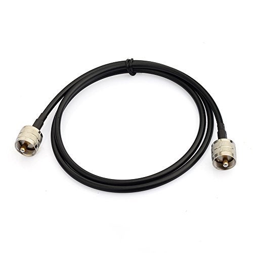 Superbat UHF Male PL-259 to UHF Male PL-259 Low Loss Digital Coax UHF Jumper Cable (3ft RG58) for HAM & CB Radio,Antenna Analyzer,Dummy Load,SWR Meter - Image 1