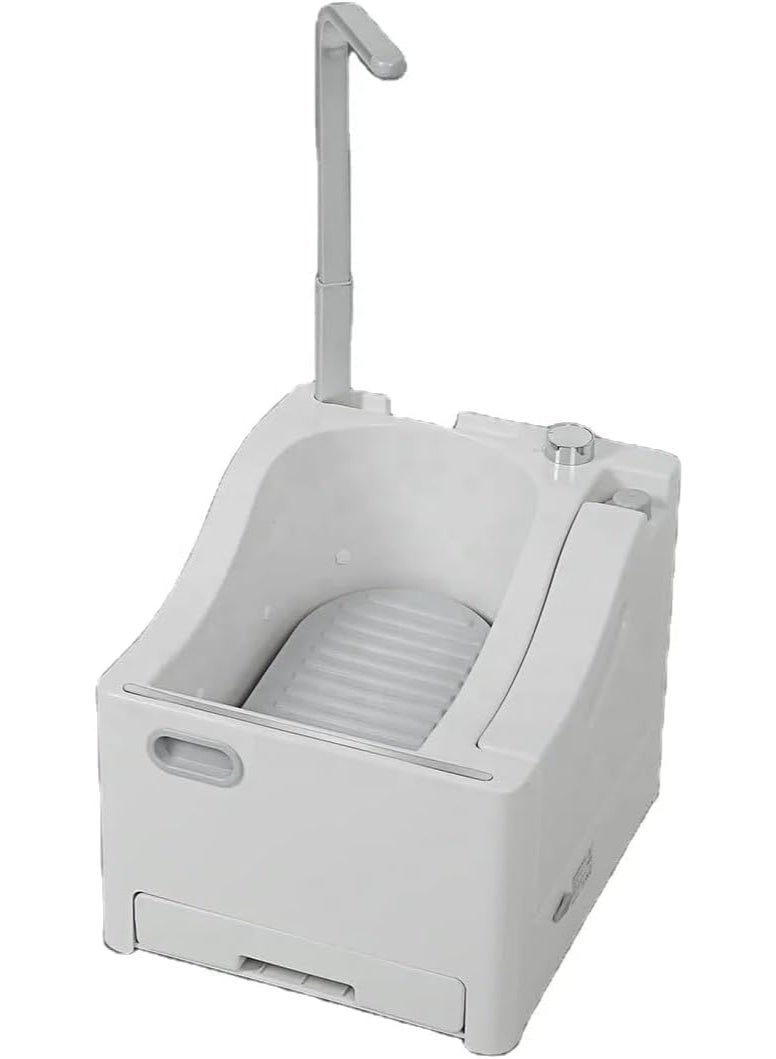 ريبنيو مغسلة أقدام أوتوماتيكية للوضوء، حوض صلاة داخلي مزود بدواسة، تصميم موفر للمياه، تركيب سريع، حوض غسيل محمول للاستخدام المنزلي والمسجد - Image 1