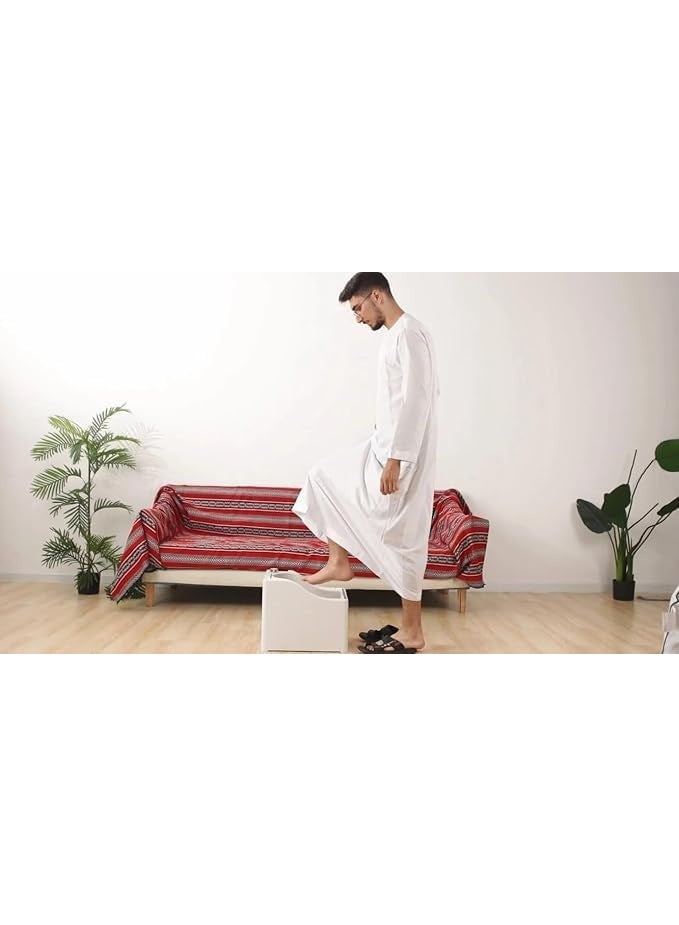 ريبنيو مغسلة أقدام أوتوماتيكية للوضوء، حوض صلاة داخلي مزود بدواسة، تصميم موفر للمياه، تركيب سريع، حوض غسيل محمول للاستخدام المنزلي والمسجد - Image 2