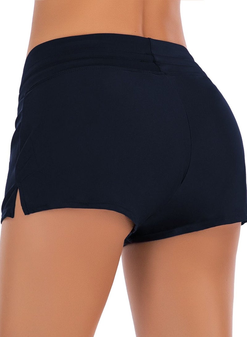 Loquat Swimming Trunks Flat Corner Swimming Trunks for Women Conservative Solid Color Fit Beach Swimming Suit  - Image 3