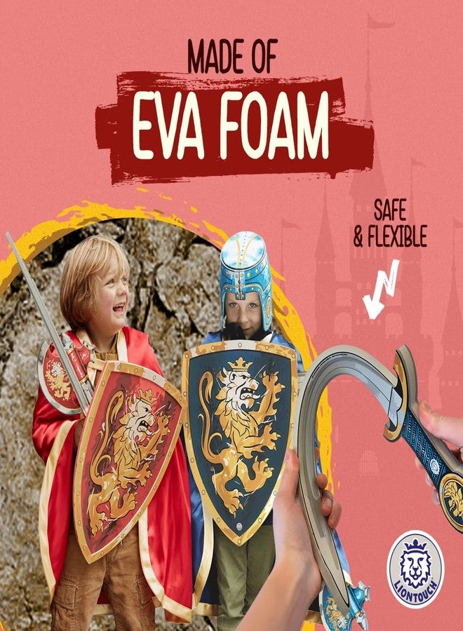 Liontouch - Noble Knight Foam Swords, Shields & Axes, Blue & Red | Playfighting Set for Boys, 3-8 Years | Safe Medieval Toy Weapons & Battle Accessories | Pretend Play, Dress Up & Costumes for Kids - Image 3