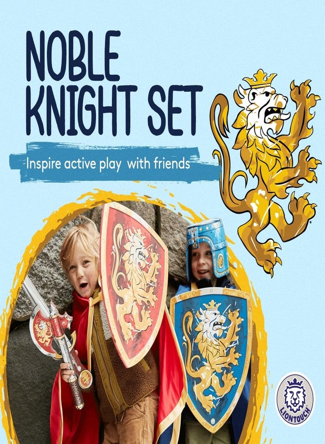 Liontouch - Noble Knight Foam Swords, Shields & Axes, Blue & Red | Playfighting Set for Boys, 3-8 Years | Safe Medieval Toy Weapons & Battle Accessories | Pretend Play, Dress Up & Costumes for Kids - Image 2