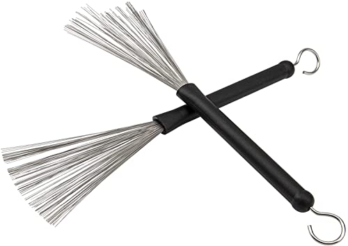 Jiayouy 1 Pair Drum Wire Brushes Drum Sticks Percussion Retractable Brush Stick for Cajon Jazz Acoustic Drummer Playing Music Lover - Image 3