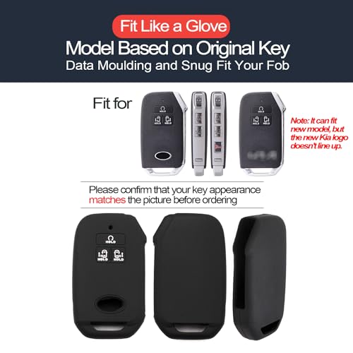 INFIPAR 2pcs Compatible with Kia Carnival Smart 6 7 Buttons Key Fob Cover Case Key Chain Protector Keyless Entry Remote Holder - Image 2