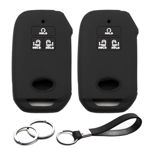 INFIPAR 2pcs Compatible with Kia Carnival Smart 6 7 Buttons Key Fob Cover Case Key Chain Protector Keyless Entry Remote Holder - Image 1