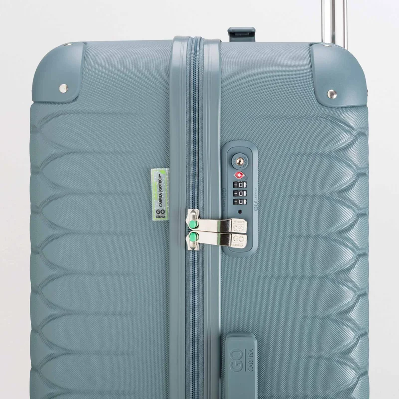 Carpisa Grey Blue Hard Trolleys L-Gotech Green Fw  | Best Price UAE