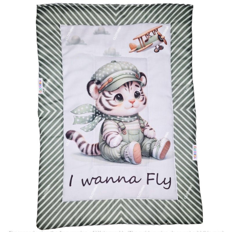 Frido طقم فرايدو لسرير الأطفال حديثي الولادة - مجموعة من 3 قطع - سرير ناعم من القطن | غطاء سرير | حصيرة كرتونية لسرير الأطفال | مجموعة أغطية سرير | متعددة الألوان (مجموعة من 3) - Image 4