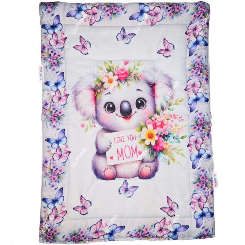 Frido طقم فرايدو لسرير الأطفال حديثي الولادة - مجموعة من 3 قطع - سرير ناعم من القطن | غطاء سرير | حصيرة كرتونية لسرير الأطفال | مجموعة أغطية سرير | متعددة الألوان (مجموعة من 3) - Image 3