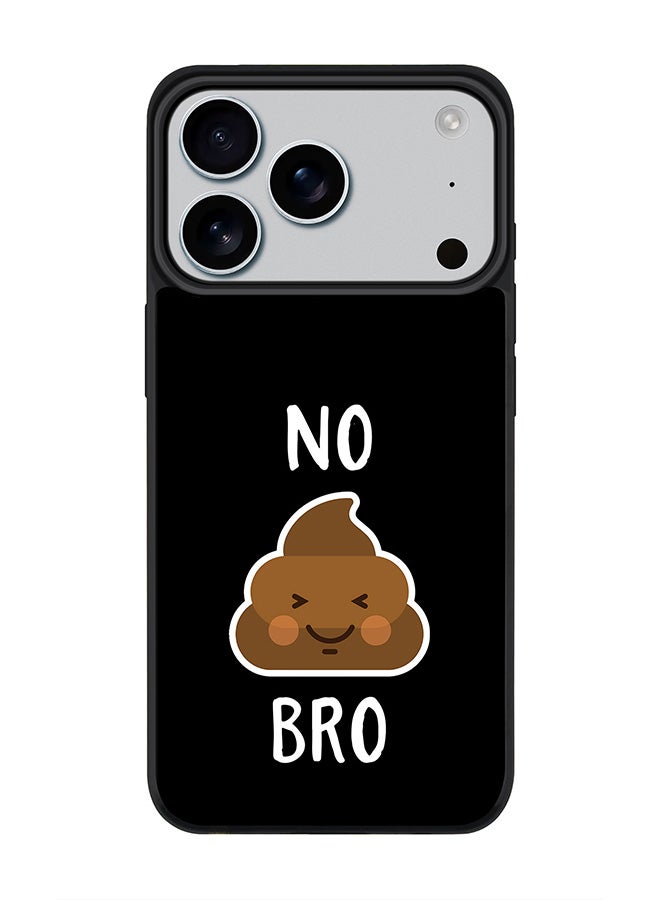 Stylizedd iPhone 17 Pro Case, [Compatible with MagSafe] Slim Magnetic cover Phone Case iPhone 17 Pro -No shit bro - Image 1