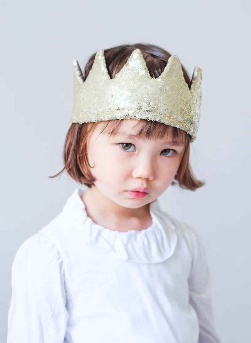 ميمي ولولا SEQUIN CROWN-GOLD