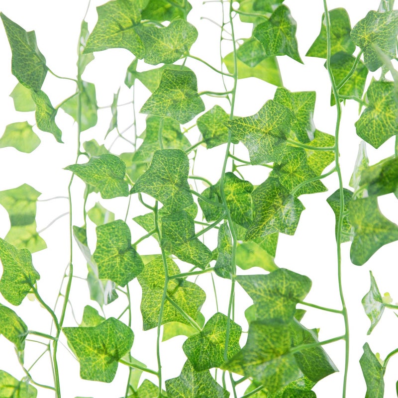 Naidiler 84 Ft 12 Strands Fake Ivy Leaves Artificial Ivy Garland Greenery Decor Faux Green Hanging Plant Vine for Wall Party Wedding Room Home Kitchen Indoor  Outdoor Decoration