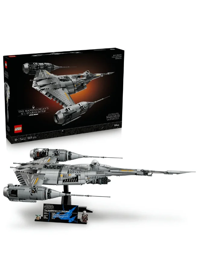 ليغو ‏Star Wars المقاتلة الماندلورية إن-1، مجموعة بناء للبالغين (١٨٠٩ قطعة) 75442