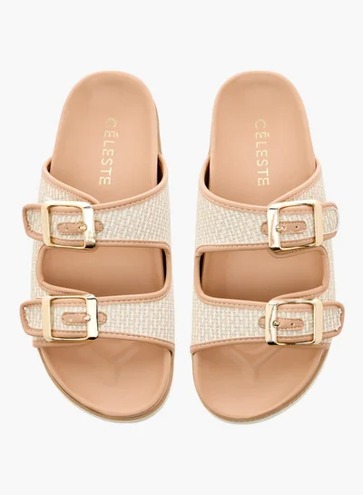 Celeste Women's Buckle Accent Slip-On Sandals