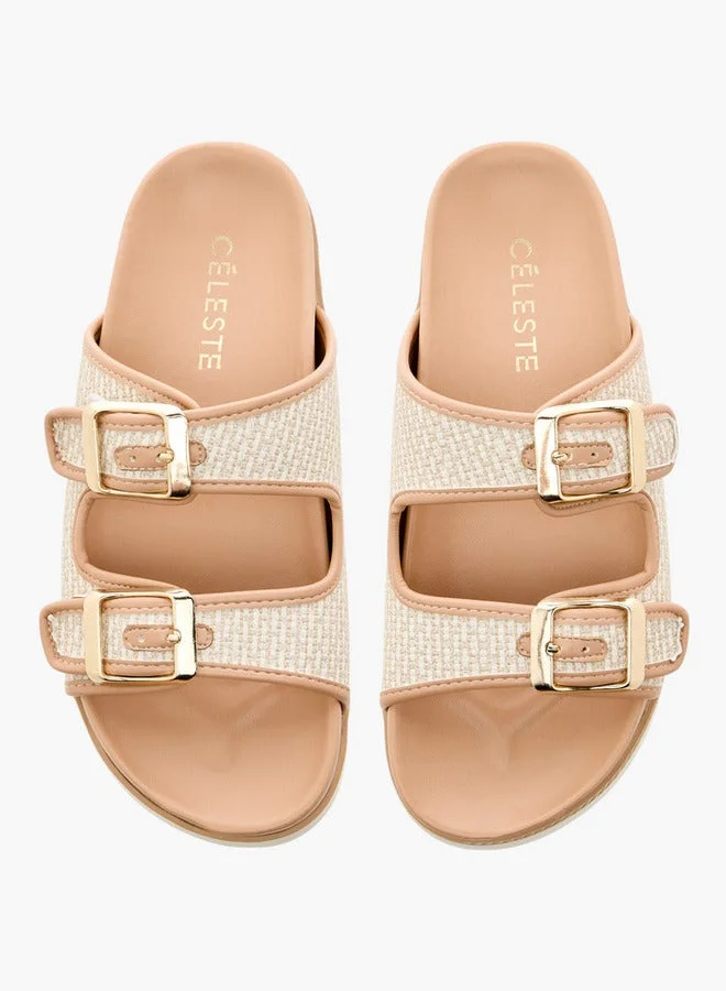 Celeste Women's Buckle Accent Slip-On Sandals