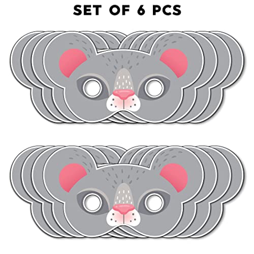 Festiko® Squirrel Theme Eye Masks (6 Pcs), Squirrel Theme Party Supplies, Return Gifts for Kids, Squirrel Theme Party Items, Eye Masks for Kids,Squirrel Eye Masks - Image 2