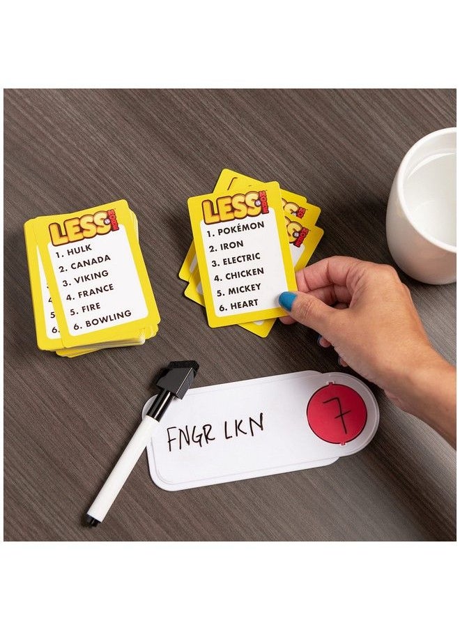 Spin Master Games - Less Is More Party Board Game Fun Word Letter Card Game Funny Gift Toy Living Room Family Game Night For Adults Teens And Kids Ages 8 And Up - Image 1