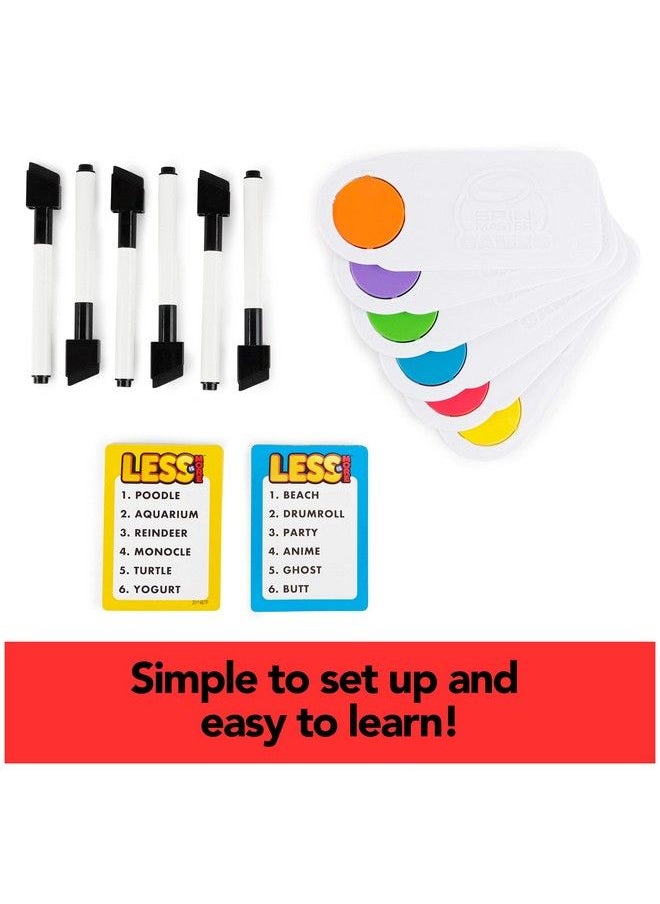 Spin Master Games - Less Is More Party Board Game Fun Word Letter Card Game Funny Gift Toy Living Room Family Game Night For Adults Teens And Kids Ages 8 And Up - Image 1