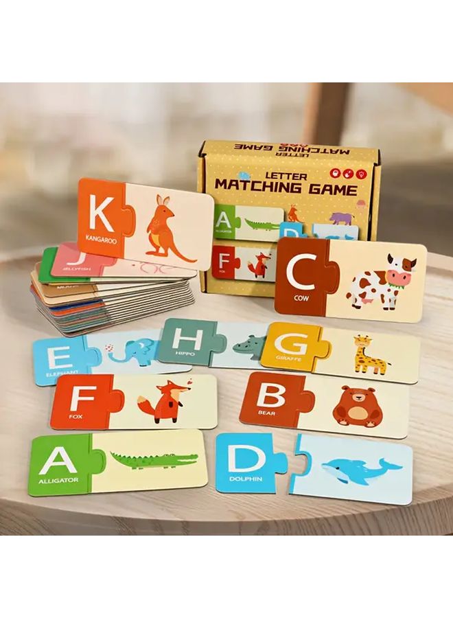 Alphabet Matching Game Educational Animal Flashcards For Early Childhood Development - Image 1