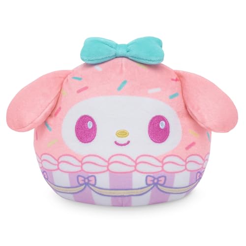 TeeTurtle My Melody Reversible 4 Cupcake Scented Plushie Cute Kawaii Sanrio Hello Kitty and Friends Soft Stuffed Animal Smells Like Cake - Image 1