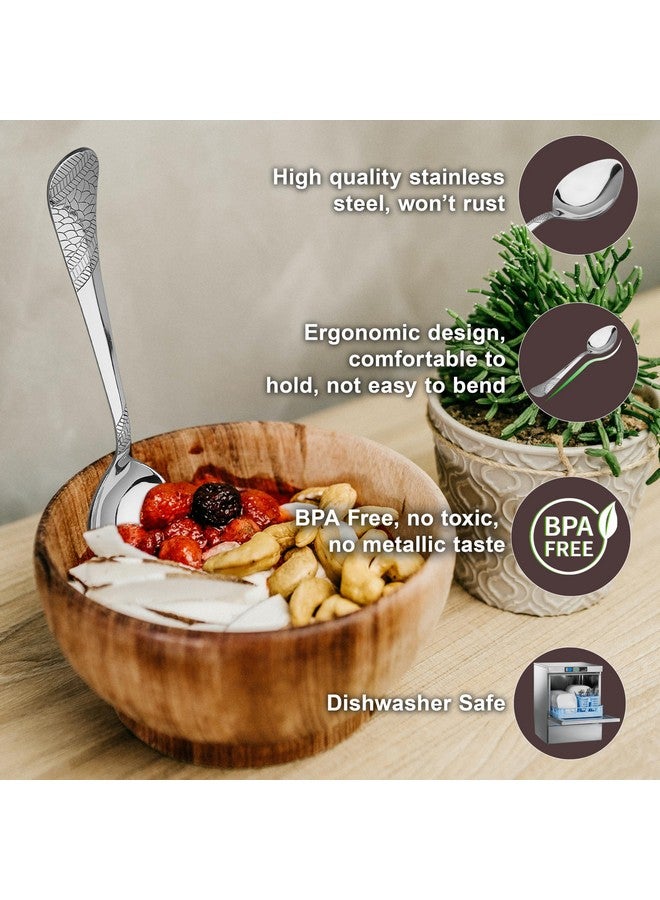 Parage 6 Pieces Stainless Steel Spoons Set, 16 cm, Premium Dinner Spoons for Home & Kitchen, Luxury Dining Tableware Cutlery Set Gift for House Warming, Silver Imperial Design - Image 3