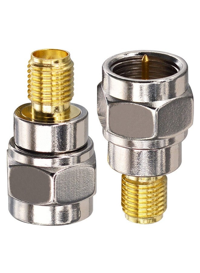 onelinkmore F Type Male To Sma Female Coax Connectors Sma Connector Rf Antenna Adapter Test Aerial Converter For Fmamdab Digital Radio Kenwood Pioneer Panasonic Pack Of 2  - Image 3