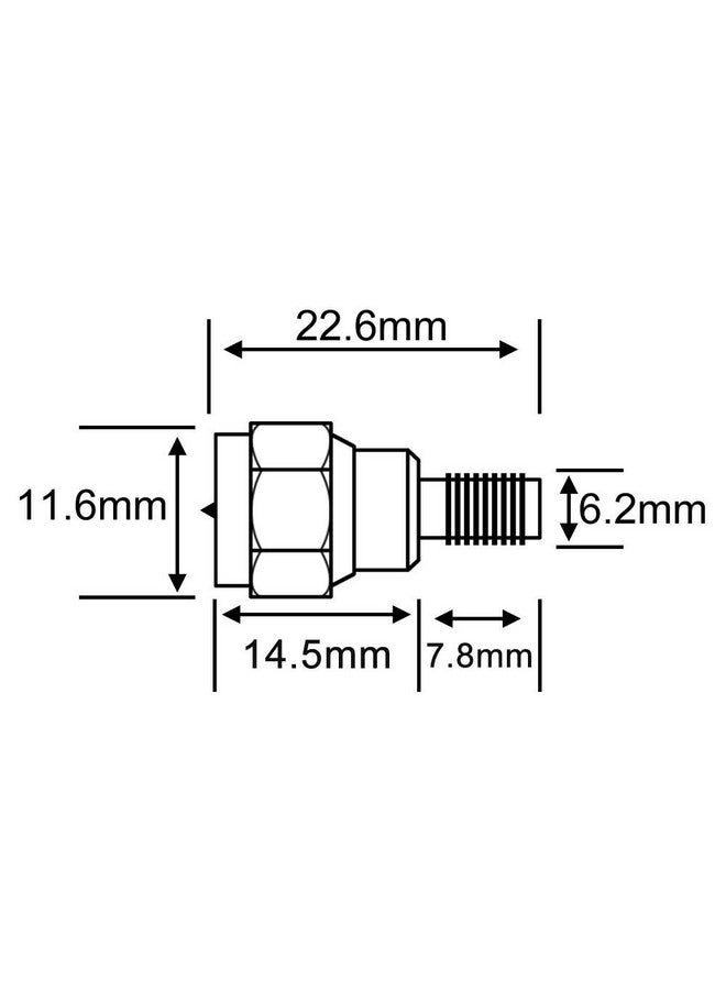 onelinkmore F Type Male To Sma Female Coax Connectors Sma Connector Rf Antenna Adapter Test Aerial Converter For Fmamdab Digital Radio Kenwood Pioneer Panasonic Pack Of 2  - Image 2