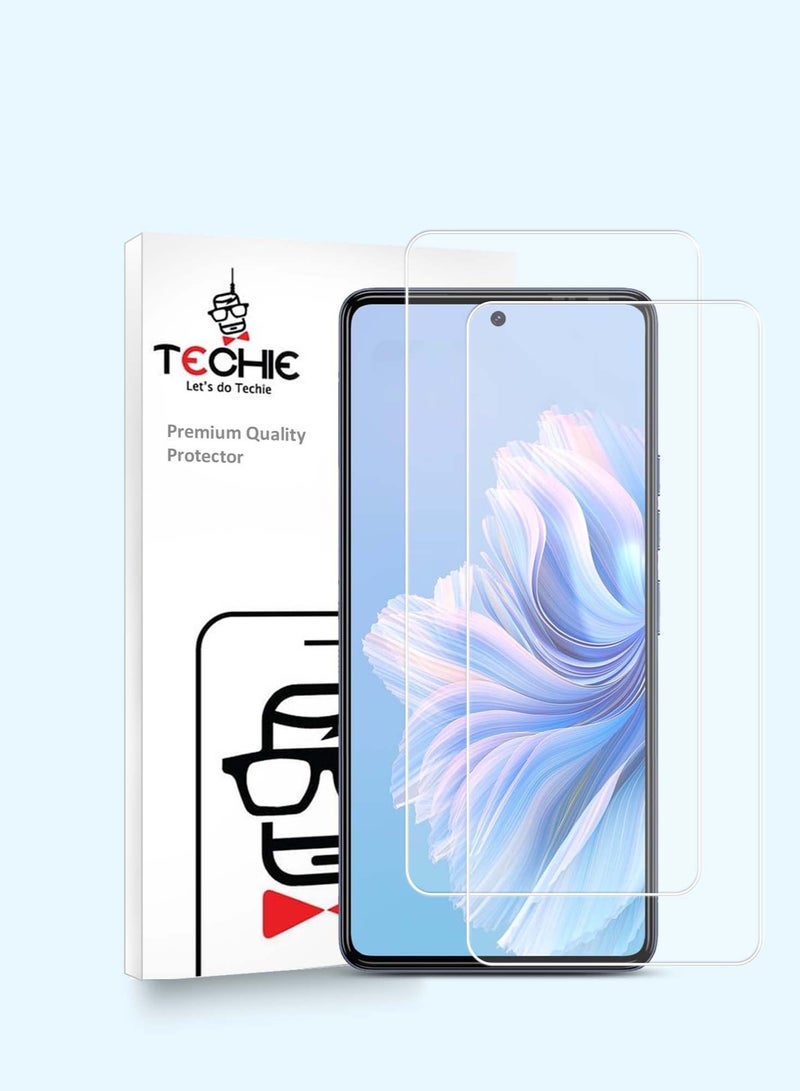 Techie 2 pieces HD Tempered Glass Screen Protector for Tecno Camon 20  - Anti Reflection Anti Bubbles 9H Hardness 0.33 mm Rounded Edges Easy Installation - Image 1