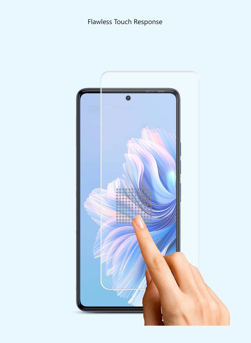 Techie 2 pieces HD Tempered Glass Screen Protector for Tecno Camon 20  - Anti Reflection Anti Bubbles 9H Hardness 0.33 mm Rounded Edges Easy Installation - Image 4