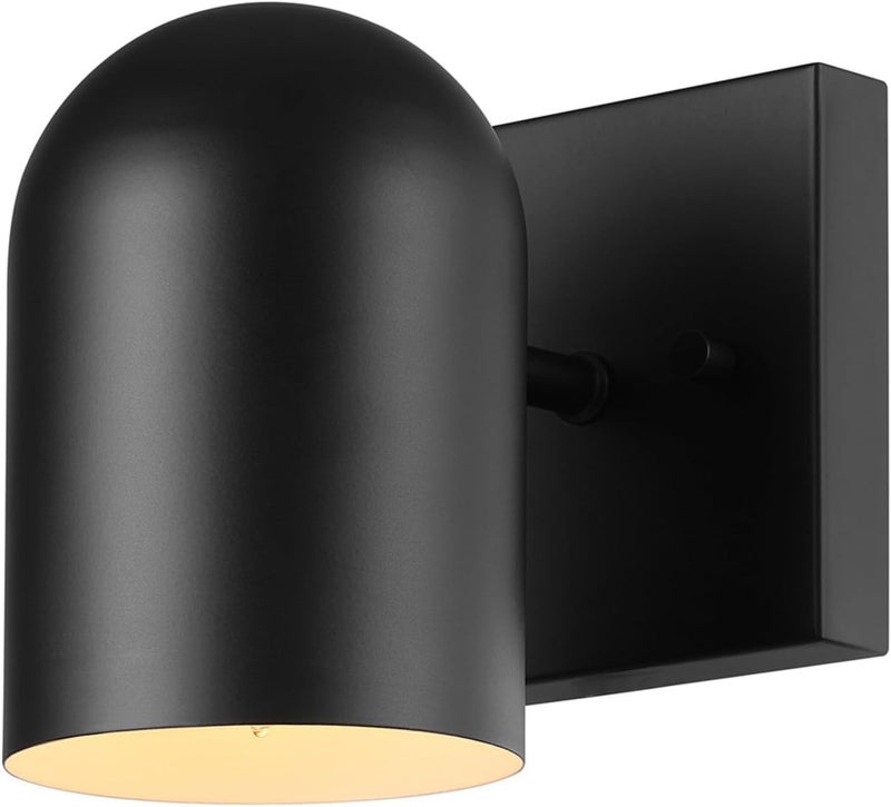 Globe Electric 65000098 1-Light Plug-in or Hardwire Wall Sconce, Matte Black, 6ft Braided Fabric Cord, in-Line Rocker Switch, Modern Lighting for Apartments or Renters, Lights for Living Room - Image 4