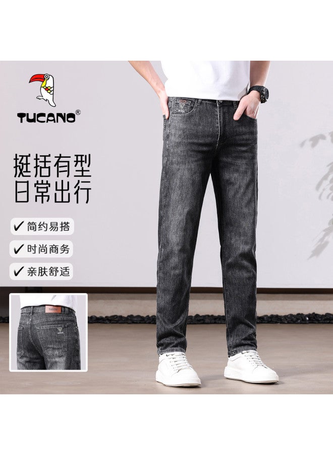 Tucano vintage Versatile Pleated Jeans For Men - Soft Skin-friendly Straight Leg Pants - Image 2