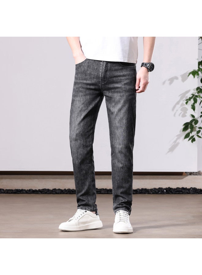 Tucano vintage Versatile Pleated Jeans For Men - Soft Skin-friendly Straight Leg Pants - Image 3