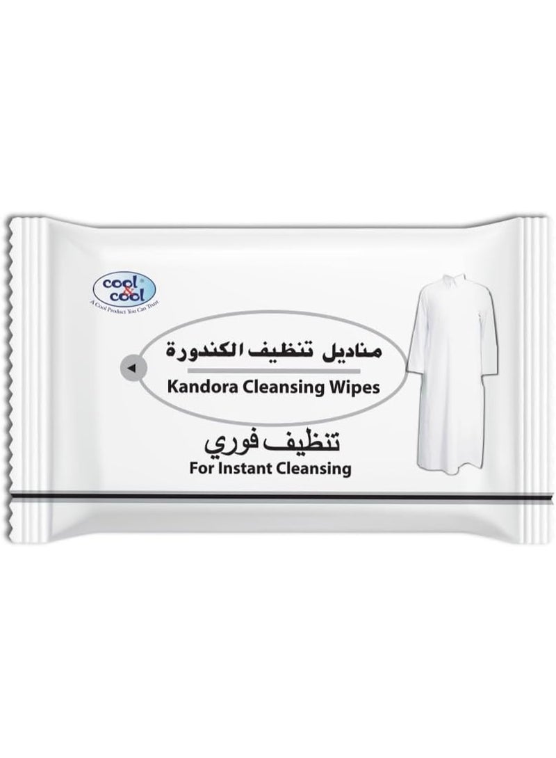 Cool & Cool Kandora Cleansing Wipes Color Protect & Instant Cleansing 15 Wipes - Image 1