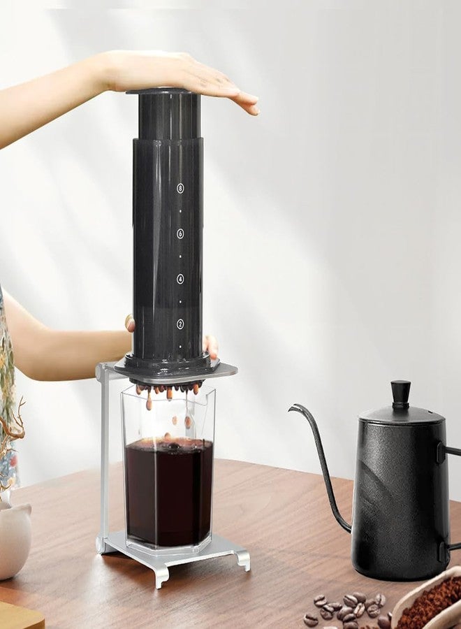 CAFEMASY حامل قهوة CAFEMASY - محطة تصفية القهوة القابلة للطي من الألمنيوم لحامل القهوة للاستخدام المنزلي والسفر والتخييم والمشي لمسافات طويلة لصنع القهوة المحمولة والإسبريسو - Image 5