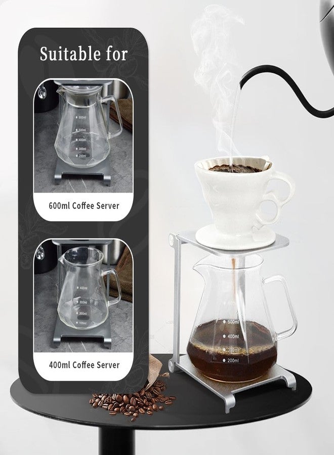 CAFEMASY حامل قهوة CAFEMASY - محطة تصفية القهوة القابلة للطي من الألمنيوم لحامل القهوة للاستخدام المنزلي والسفر والتخييم والمشي لمسافات طويلة لصنع القهوة المحمولة والإسبريسو - Image 4