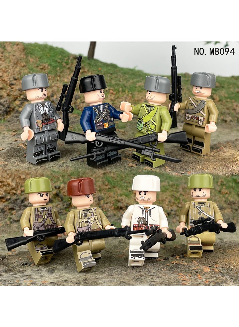 8-Piece Mini Soldier Series Building Block Mini Model Toy Set Suitable For Boys' Educational Birthday Gifts  - Image 3