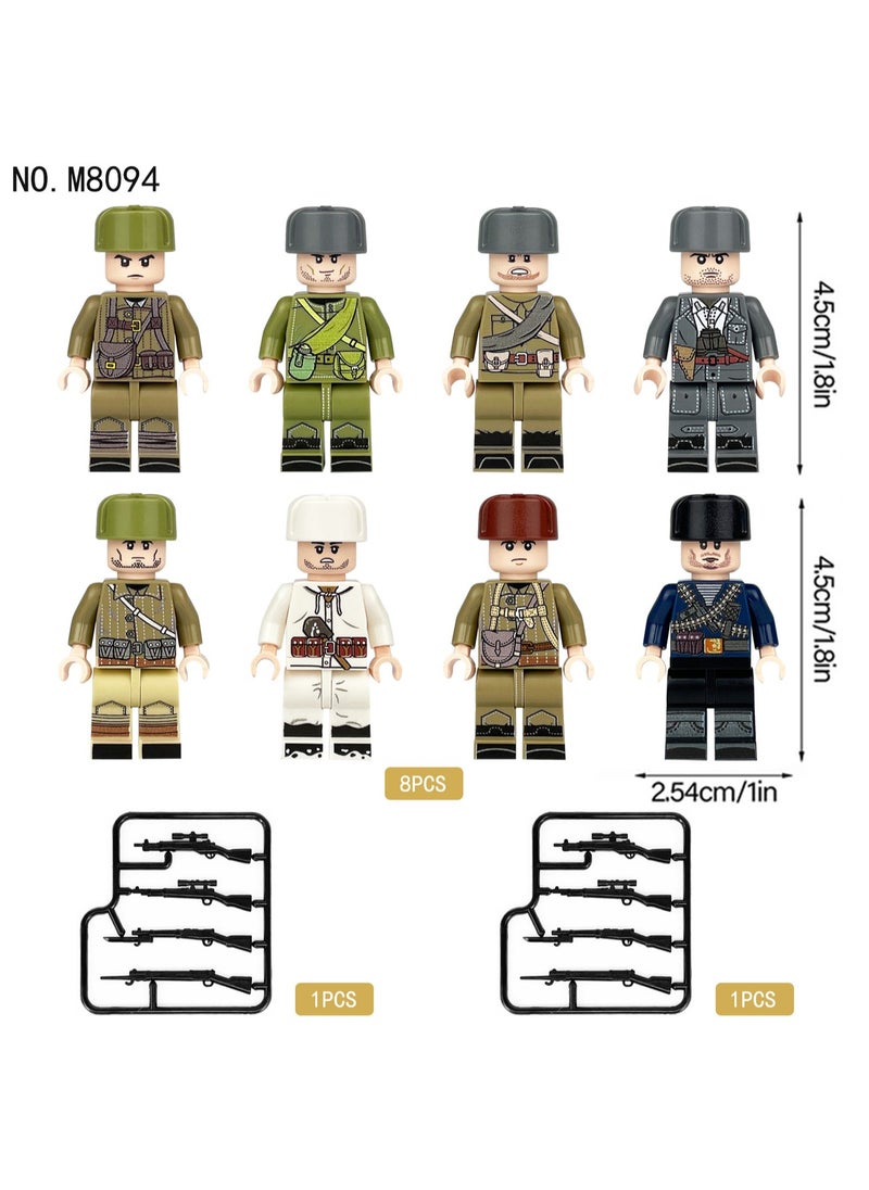 8-Piece Mini Soldier Series Building Block Mini Model Toy Set Suitable For Boys' Educational Birthday Gifts  - Image 2